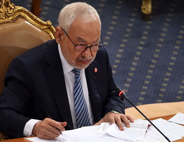 Rached Ghannouchi au perchoir du Parlement tunisien