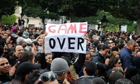 Manifestants contre Kais Saied à Tunis
